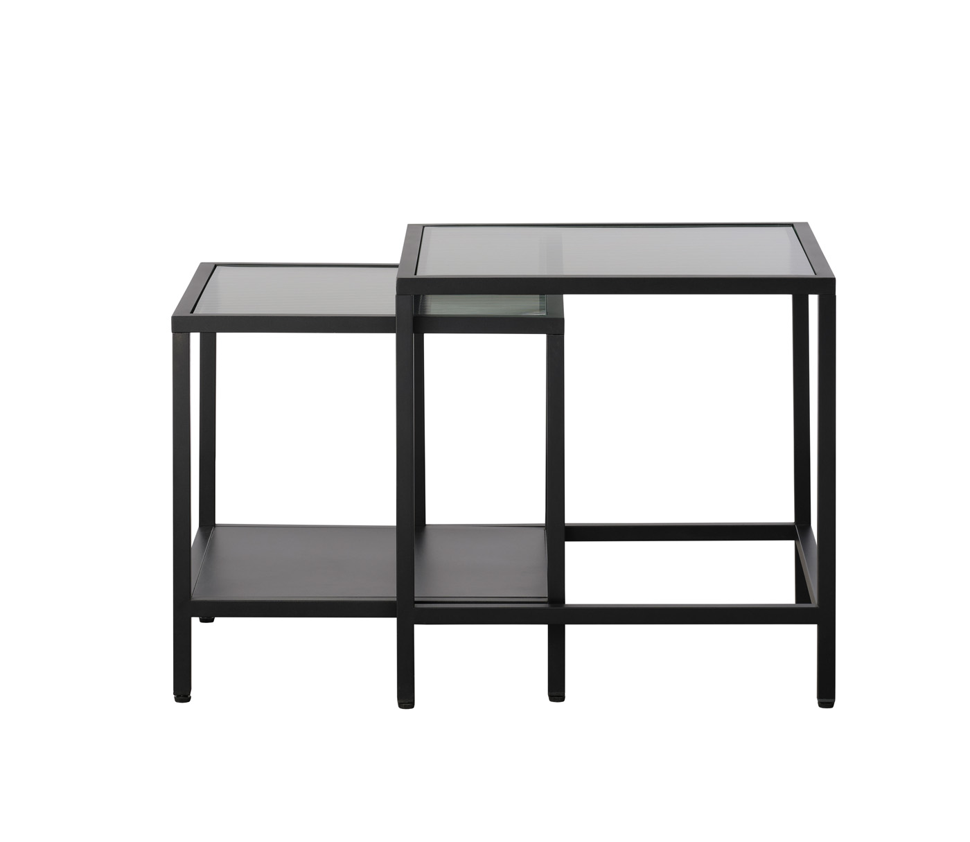 Sidetable Bronco Sidetable Set Zwart Metaal - Giga Living