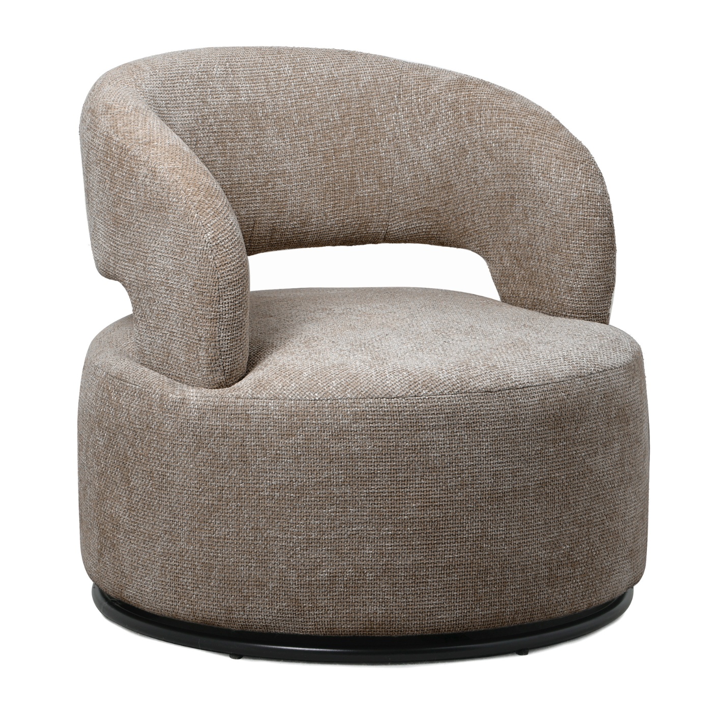 Draaifauteuil Eliza Taupe - Giga Meubel