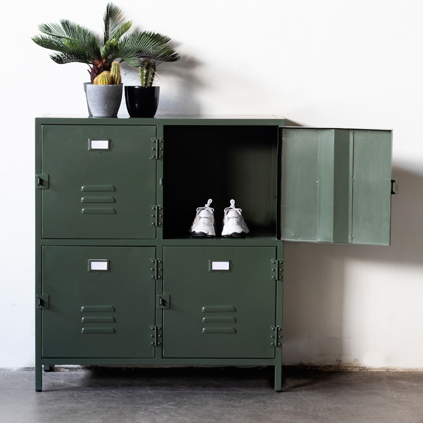 Locker New Vintage Groen 4-deurs - Giga Meubel