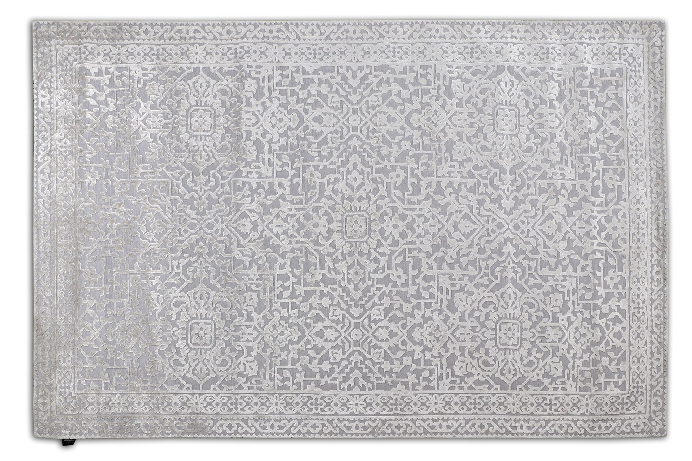 Vloerkleed 200x300cm Zilver-Grijs - Polyester - Vloerkleed Verona - Giga Living