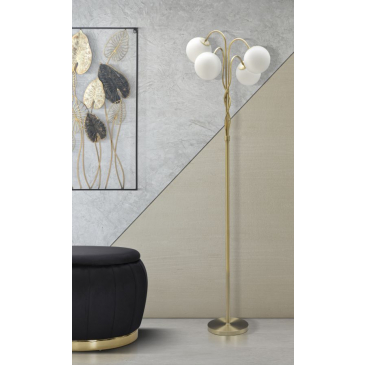 Mauro Ferretti Vloerlamp Glamy Twist Goud 4-Lichts