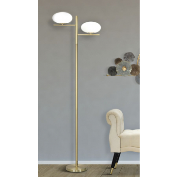 Mauro Ferretti Vloerlamp Glamy Oval 2-Lichts Goud