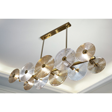 Mauro Ferretti Plafondlamp Venice Goud/Glas