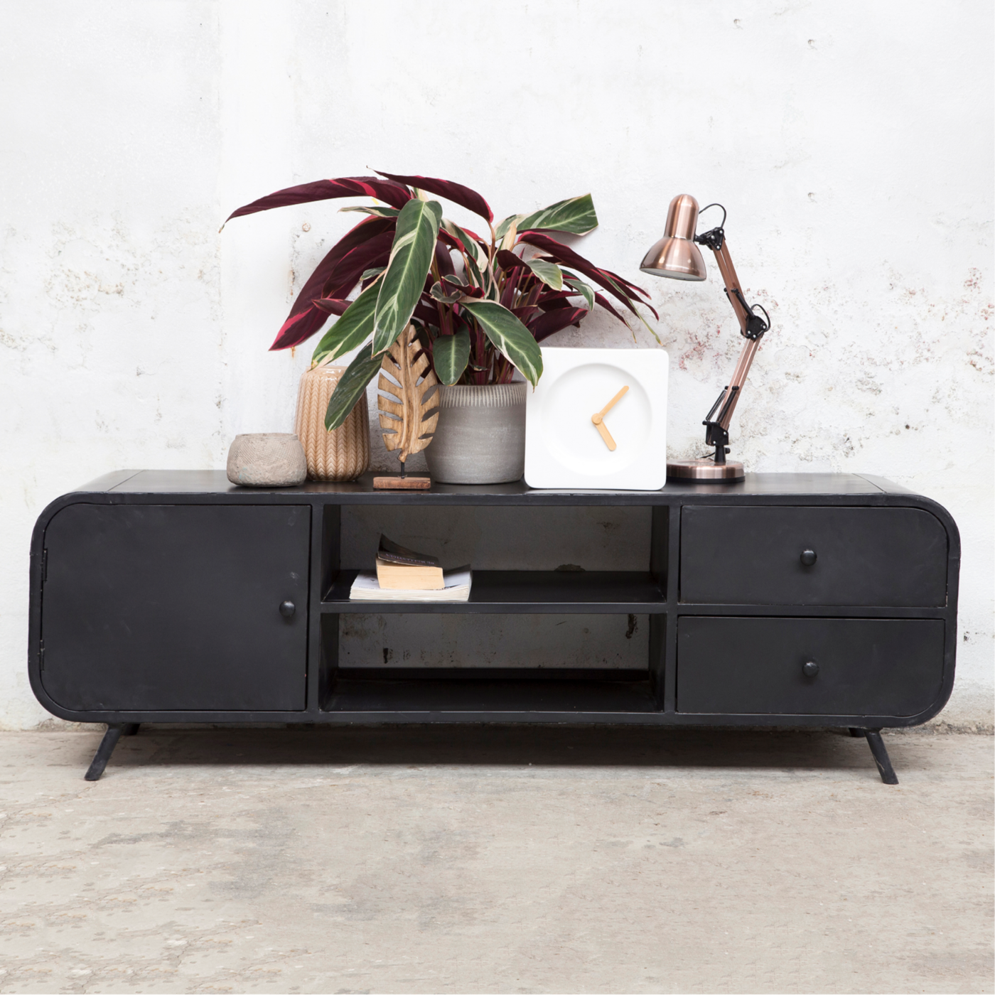 Resultaat rustig aan Aanvulling Tv-meubel Retro Large Zwart kopen? ⏩ Giga Meubel! - Giga Meubel