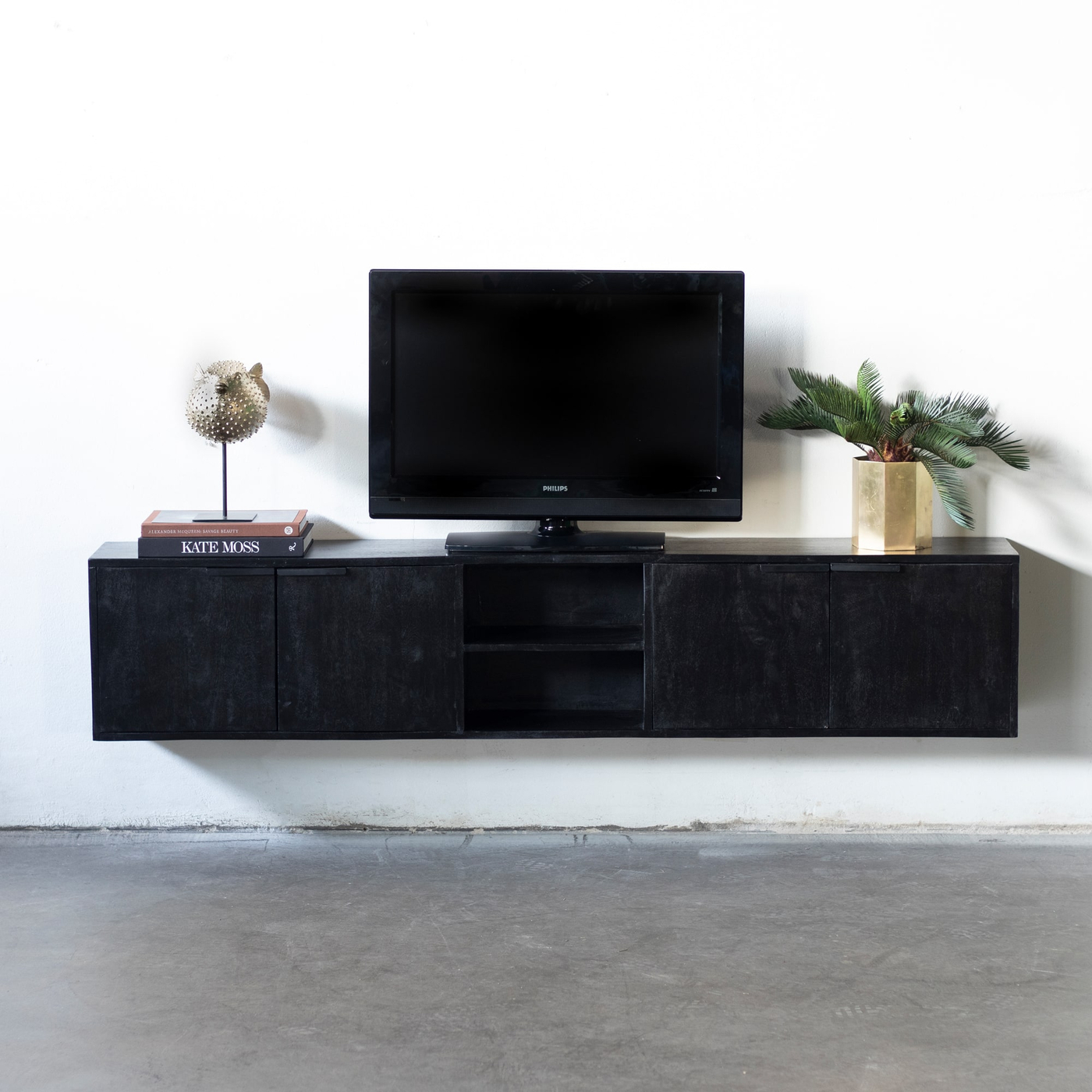 ring Artiest condensor Zwevend Tv-meubel Zen Zwart 200cm kopen? ⏩ Giga Meubel! - Giga Meubel