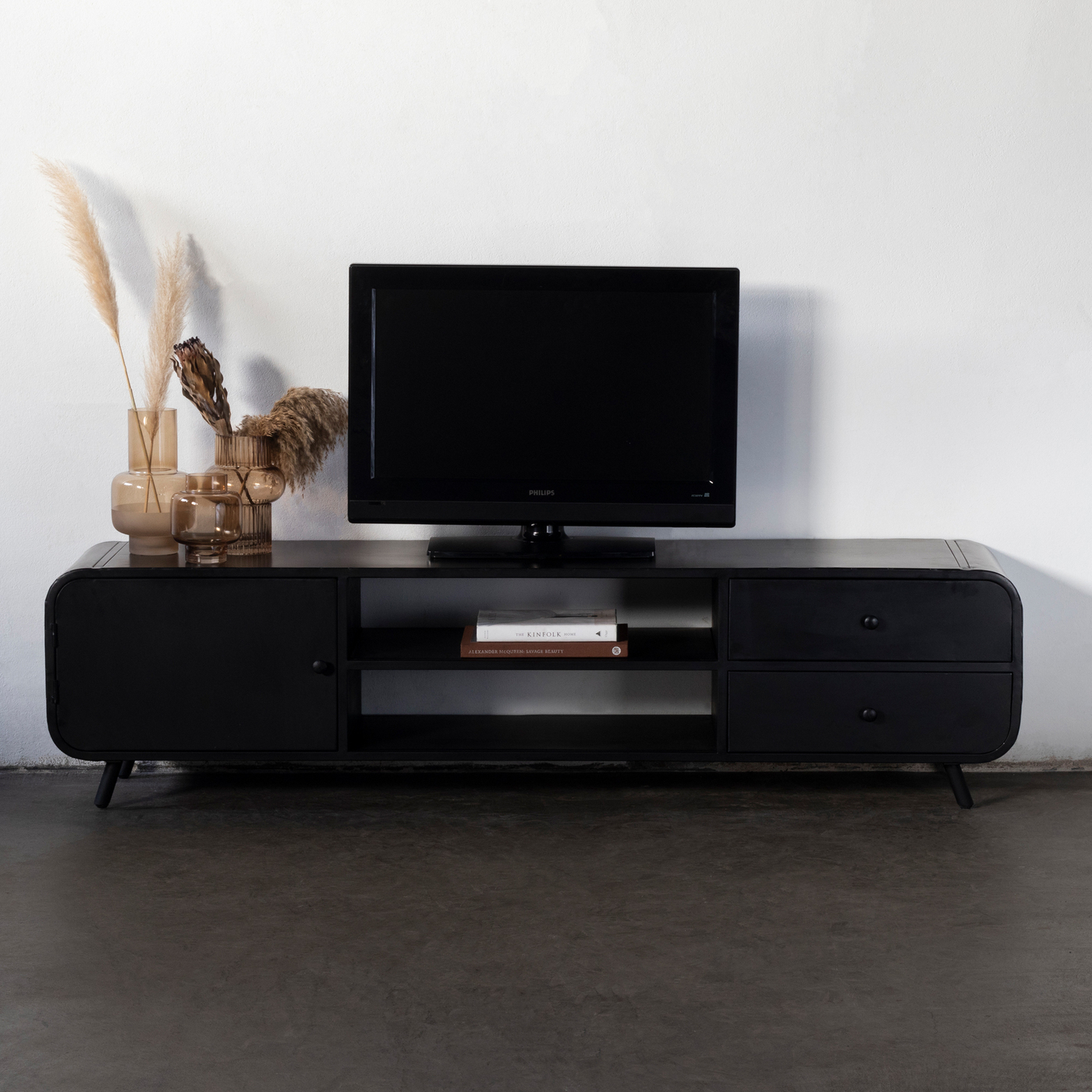 Vertrek naar uitspraak conversie Tv-meubel Retro XL Zwart | Giga Meubel - Giga Meubel